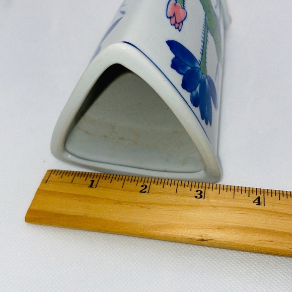 Vintage China Hand Painted Vase Planter Garden Flowers Traditional China Scene - Picture 7 of 7